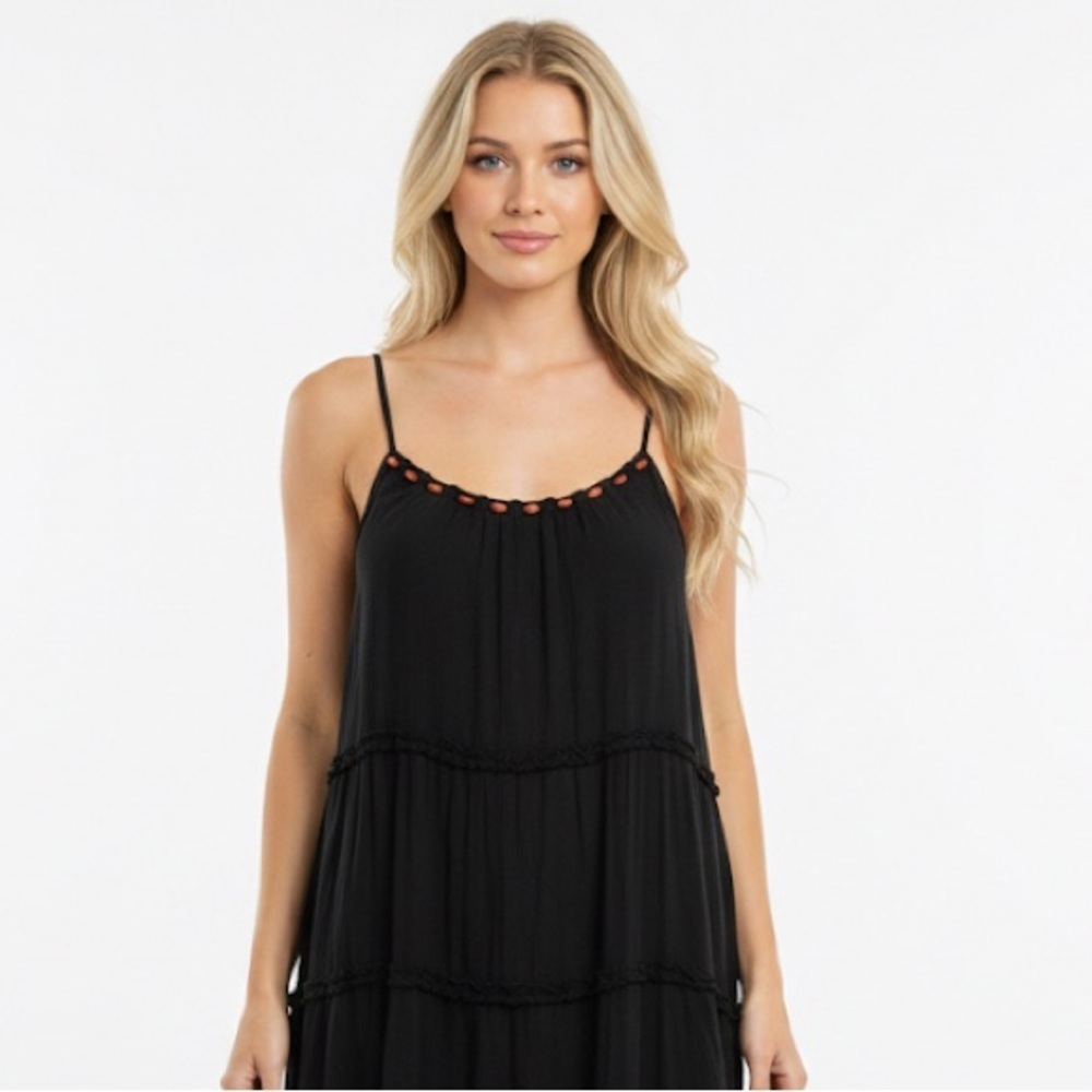 Isola Bella black tiered dress size 1X